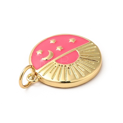 Rack Plating Brass Enamel Pendants KK-H431-29G-1