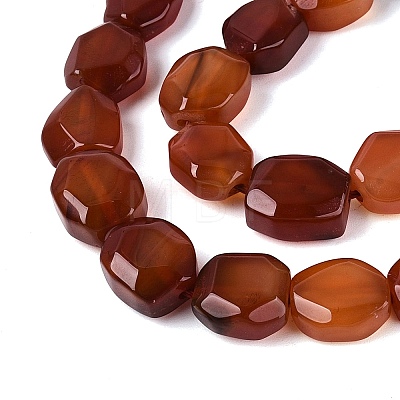 Dyed & Heated Natural Agate Beads Strands G-N359-15A-08-1