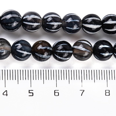 Tibetan Style dZi Beads Strands G-C133-A03-02-1