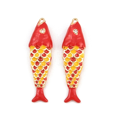 Brass Enamel Pendants KK-CBA6818-03G-02-1