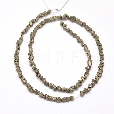 Natural Pyrite Nuggets Beads Strands G-I125-84-1