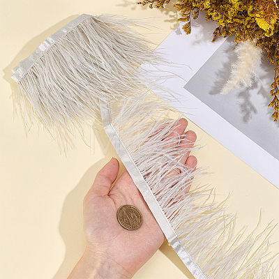 2M Fashion Fibre Imitation Ostrich Feather Trimming DIY-GF0014-47B-1