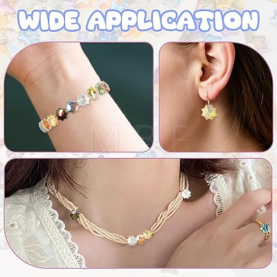 60Pcs 6 Colors Electroplate Transparent Glass Beads EGLA-YW0005-78-1