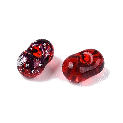 Picasso Spray Painted Glass Seed Beads SEED-T006-04-34-1