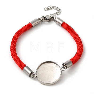 Milan Cord & 304 Stainless Steel Bracelets Making MAK-H004-02H-P02-1