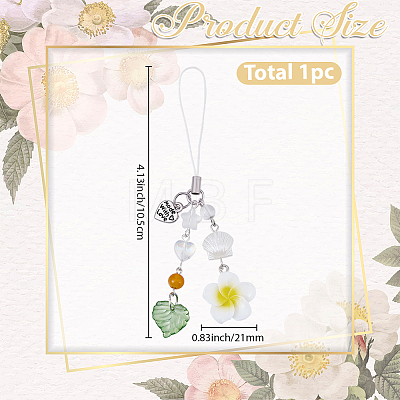 1Pc Alloy Polyester Mobile Straps AJEW-BM0001-22A-1