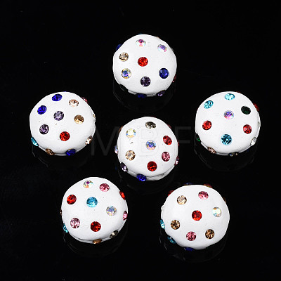 Polymer Clay Rhinestone Beads RB-S056-27H-1