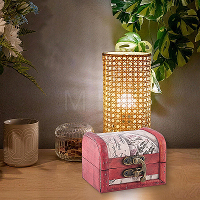 Retro Wooden Jewelry Storage Boxes with Latch Clasps AJEW-CL0005-35A-1