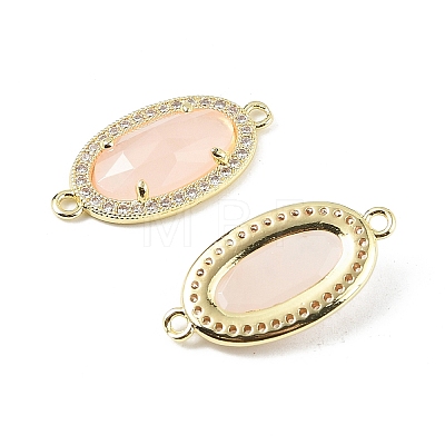 Natural Rose Quartz Faceted Oval Links G-B126-06G-08-1