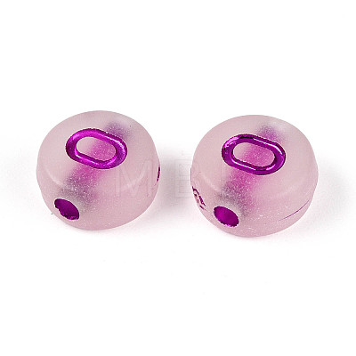 Luminous Frosted Acrylic Beads FACR-T008-02O-1