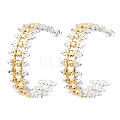304 Stainless Steel Round Stud Earrings for Women SA-CBA45D5-35GP-1