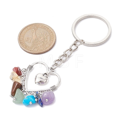Alloy Heart Charm Keychains KEYC-JKC00607-1