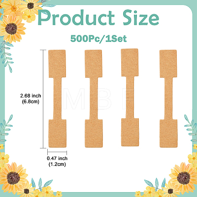 500Pcs Folding Blank Paper Jewelry Price Tags CDIS-FS0001-34A-1