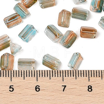 Transparent Spray Painted Glass Seed Beads SEED-L011-10A-04-1