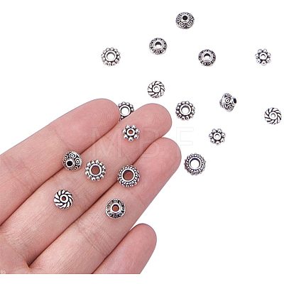 Tibetan Silver Spacer Beads Sets TIBEB-PH0001-04-NF-1