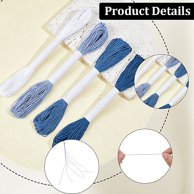 4 Skeins 4 Colors Cotton Embroidery Threads OCOR-CY0004-73B-1