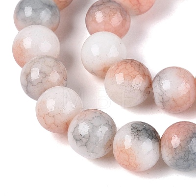 Opaque Ombre Effect Dyed Glass Beads Strands GLAA-Q106-04A-16-1
