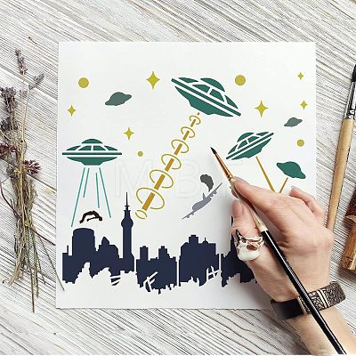 Large Plastic Reusable Drawing Painting Stencils Templates DIY-WH0172-798-1