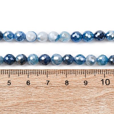 Natural Banded Agate Beads Strands G-B191-A02-6mm-1