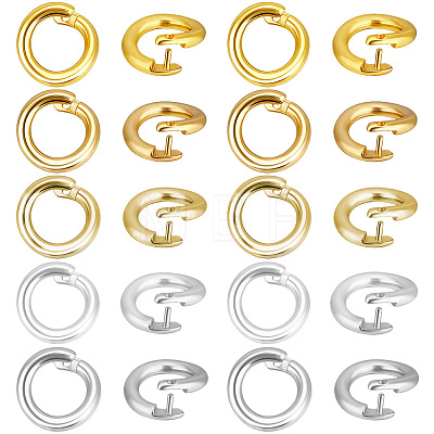 50Pcs 5 Colors Brass Open Jump Rings KK-BBC0027-91-1