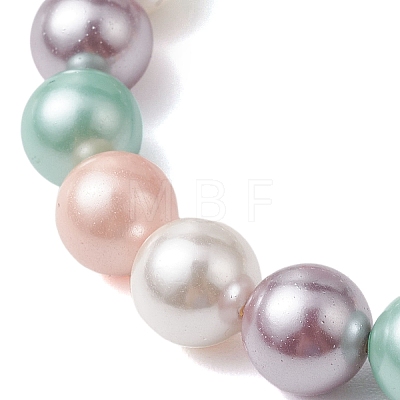 2Pcs Mother's Day 8mm Round Polished Shell Pearl Jewelry BJEW-JB10878-1