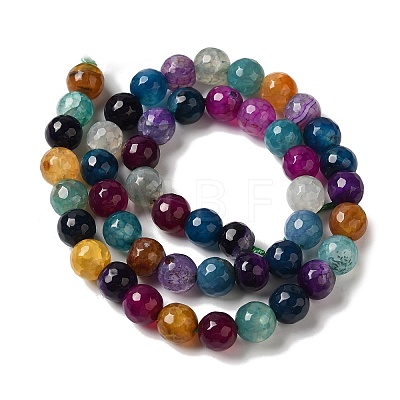 Dyed & Heated Natural Dragon Veins Agate Beads Strands G-P539-A01-20-1