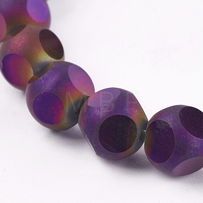 Electroplate Glass Beads Strands LAMP-K029-03H-1