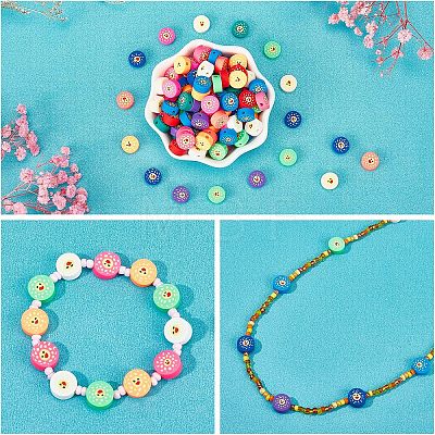  5 Strands Handmade Polymer Clay Beads Strands CLAY-NB0001-46-1