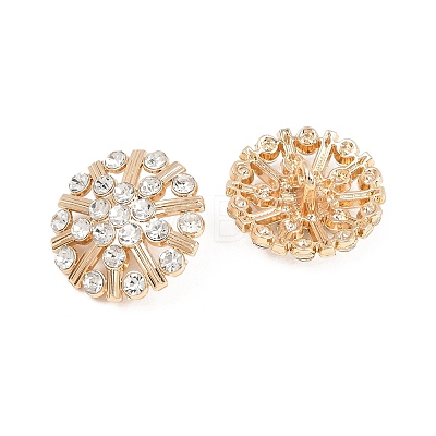 1-Hole Alloy Rhinestone Shank Buttons FIND-XCP0003-53-1
