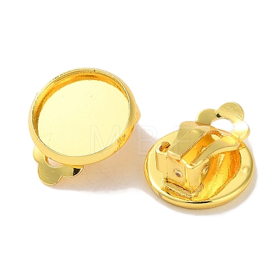 Rack Plating Brass Clip-on Earring Finding KK-F090-10G-1