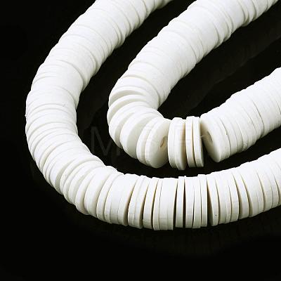 Flat Round Eco-Friendly Handmade Polymer Clay Beads CLAY-R067-12mm-17-1