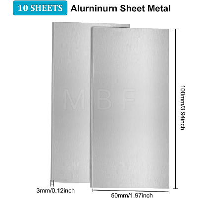 10 Sheets Aluminium Plates FIND-BC0003-73-1