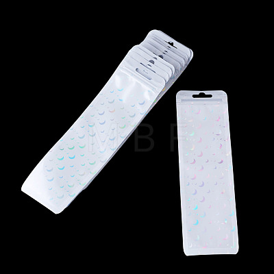 50Pcs Rectangle Glitter Holographic Plastic Yin-yang Zip Top Gift Bags OPP-TADJ0001-07A-1