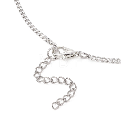 316 Stainless Steel Heart Oval Flat Round Locket Pendant 304 Stainless Steel Twisted Chain Necklaces NJEW-JN05839-1