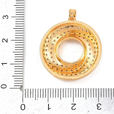 Brass Micro Pave Cubic Zirconia Pendants KK-K418-02G-1