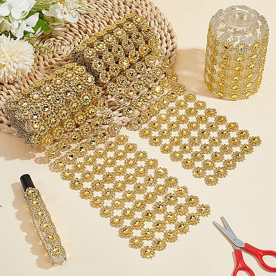 Acrylic & Rhinestone Mesh Wrap Roll DIY-WH0899-697A-1
