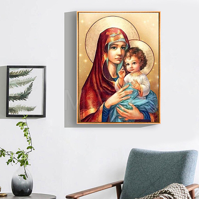 Virgin Mary Holding Kid Religion Human Pattern DIY Diamond Painting Kit WG56962-06-1