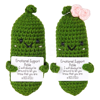 DIY Knitting Cucumber Ornaments Kits PW-WG58934-01-1