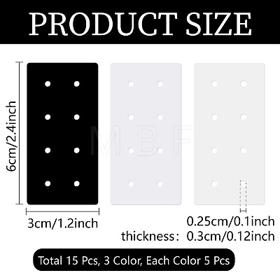 15Pcs 3 Colors Acrylic Earring Organizer Display Stands EDIS-WH20015-004-1