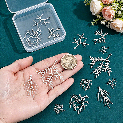 10Pcs 5 Styles Brass Pendants KK-NB0004-38S-1