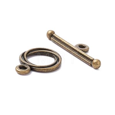 Tibetan Style Zinc Alloy Toggle Clasps MLF0539Y-NF-1