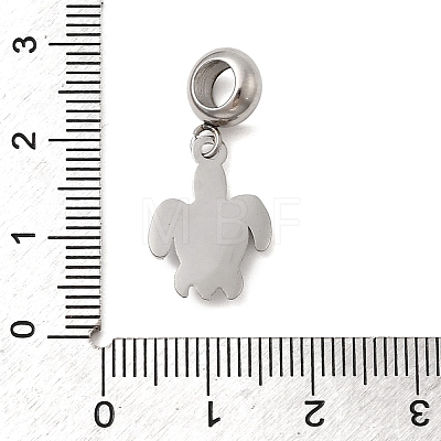 304 Stainless Steel Sea Animal European Dangle Charms X-STAS-D153-04A-P-1