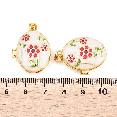 Brass Locket Pendants KK-D232-04G-01-1