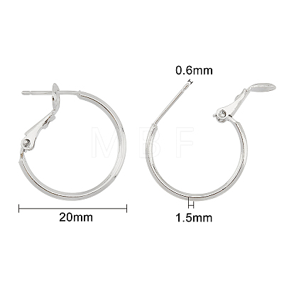 Brass Hoop Earrings KK-FH0001-26-1