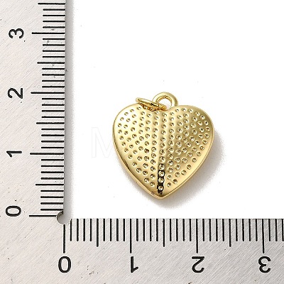 Rack Plating Brass Micro Pave Cubic Zirconia Pendants KK-R158-01G-G-1