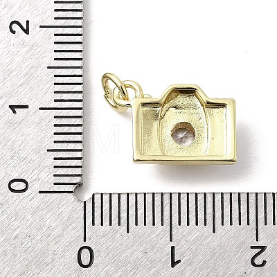 Brass Micro Pave Cubic Zirconia Pendants KK-Q098-36G-A01-1
