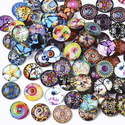 Glass Cabochons GGLA-R040-12mm-06-1