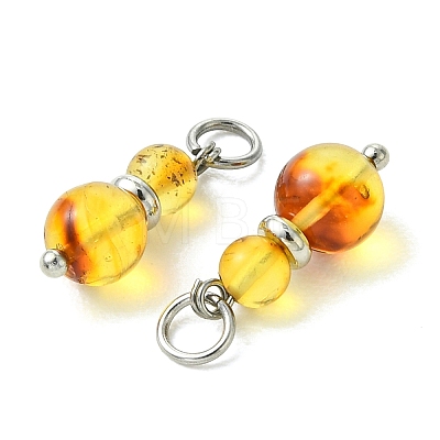 Natural Amber Pendants PALLOY-JF05977-1