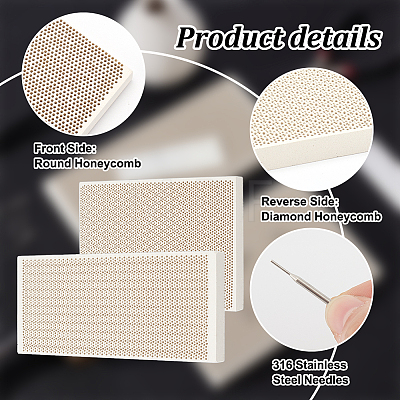 Quartz Honeycomb Ceramic Soldering Boards AJEW-OC0005-53C-1