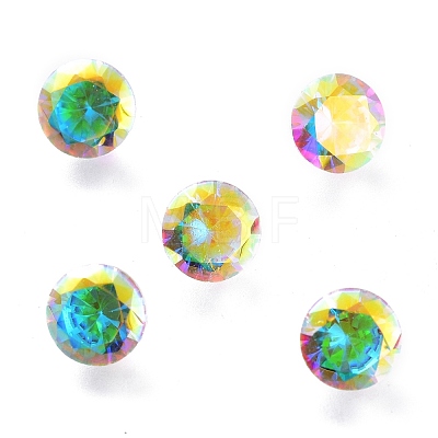 Cubic Zirconia Pointed Back Cabochons ZIRC-H108-11A-001AB-1